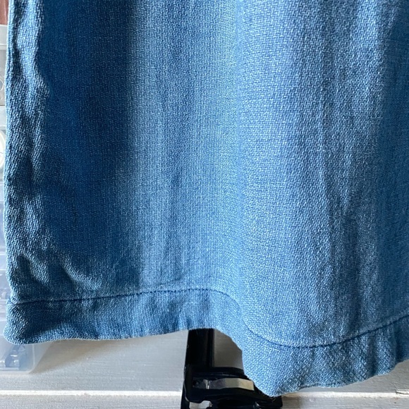 Madewell | Denim Chambray Indigo Peasant Dress - Picture 3 of 13